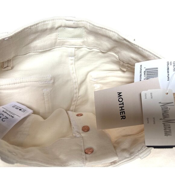 MOTHER The Patch Pocket Private Ankle Fray Jeans CREAM PUFF SZ. 25" NWT - Picture 6 of 6